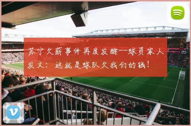 苏宁欠薪事件再度发酵--球员家人发文：这就是球队欠我们的钱！